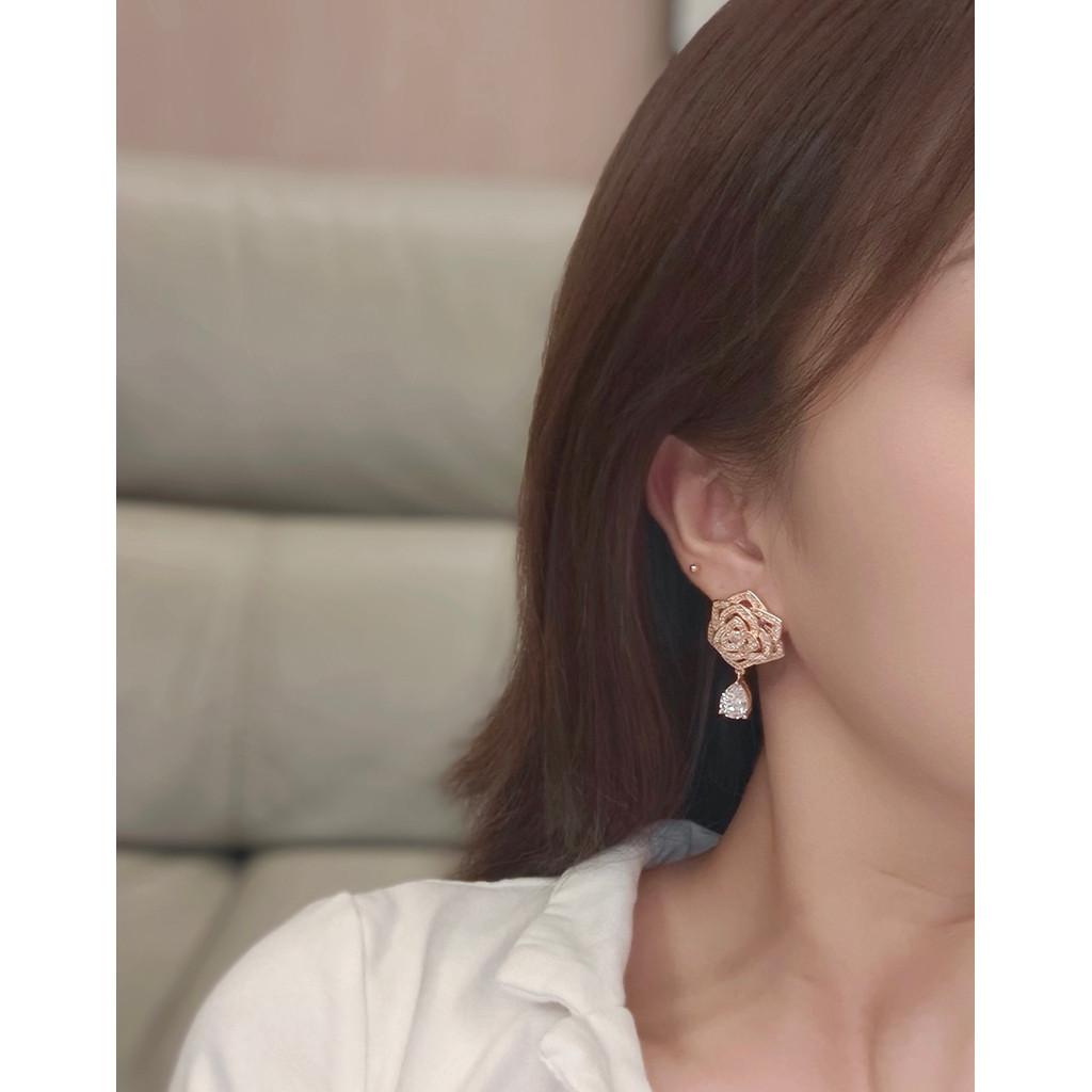 Flower Earrings Flying Saucer Earplugs, Electroplated High-quality and Exquisite Version Daily Dressing Aurous