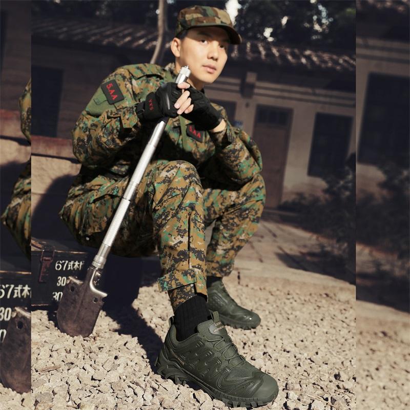 New Men's Tactical Boots with Anti Slip Wear-resistant Simple and Versatile Design, Men's Hiking Shoes