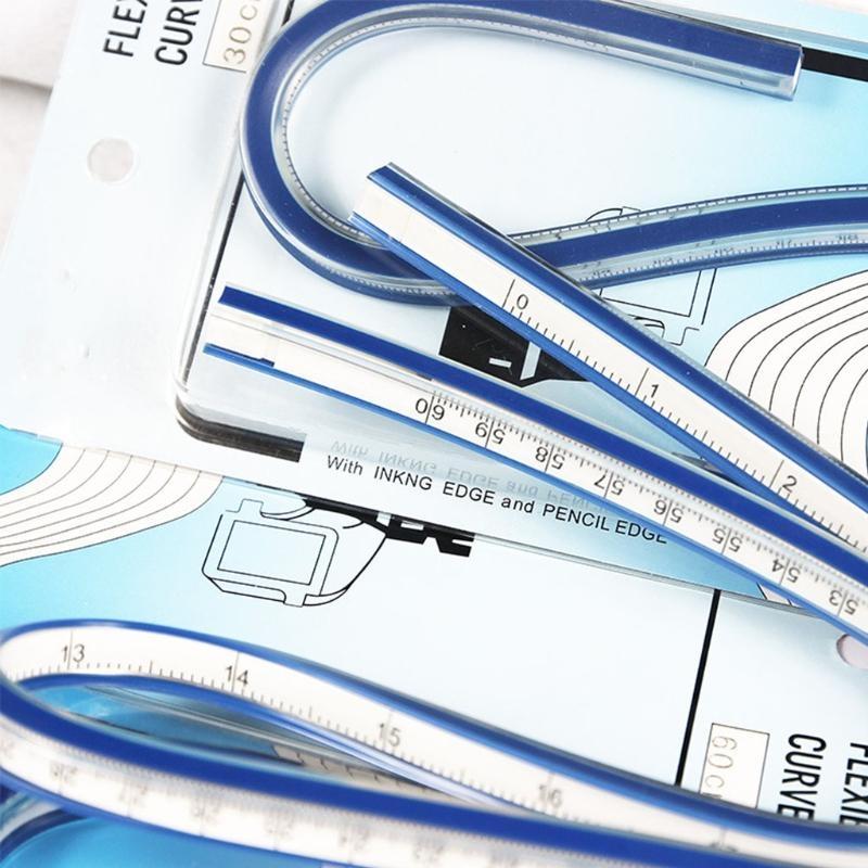 K1AE Woodworking Flexible Ruler Tailor Use Easy to Read Bendable Ruler