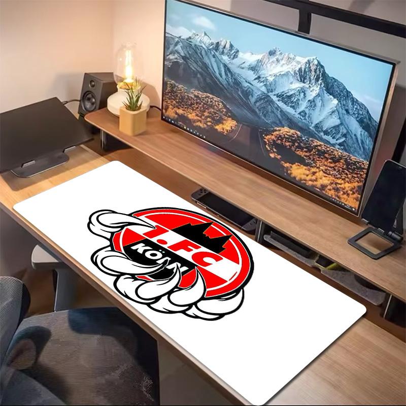 1. FC Köln Print  Cushion Non-slip Laptop Tablet Big Mousepad XXL Mat Mini PC Playmat With Lock edge