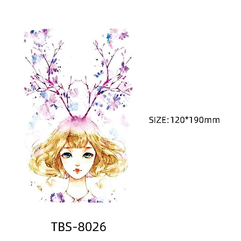 Waterproof Semi-Permanent Black & White Totem Flower Tattoo Stickers