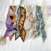 Retro Floral Ribbon Hair Tie & Silk Scarf Accessory