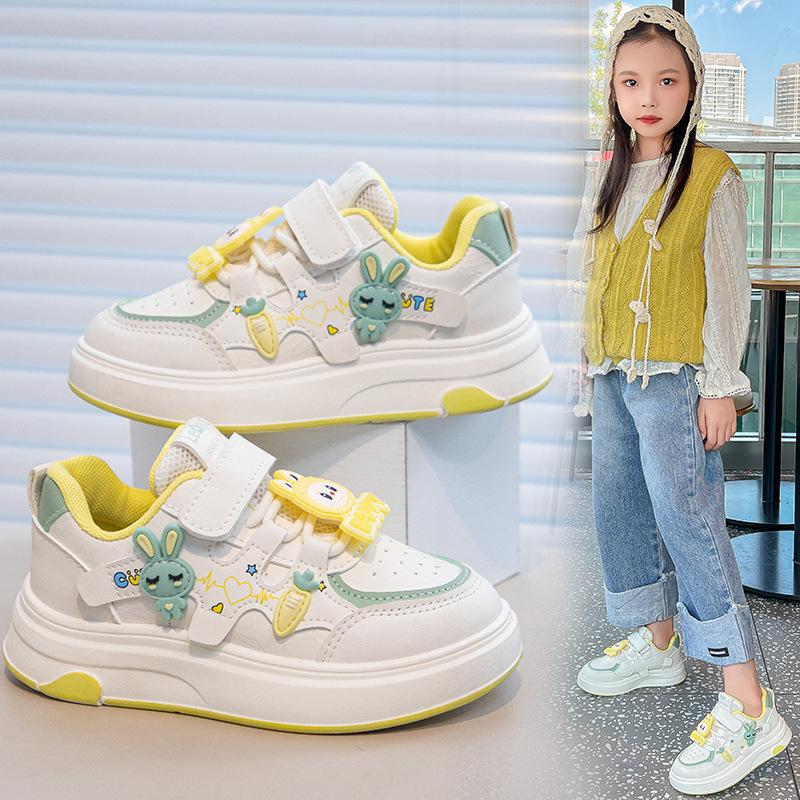 Girls' Velcro Cartoon Casual Shoes Student Sports Shoes Boys' Non-slip Shoes