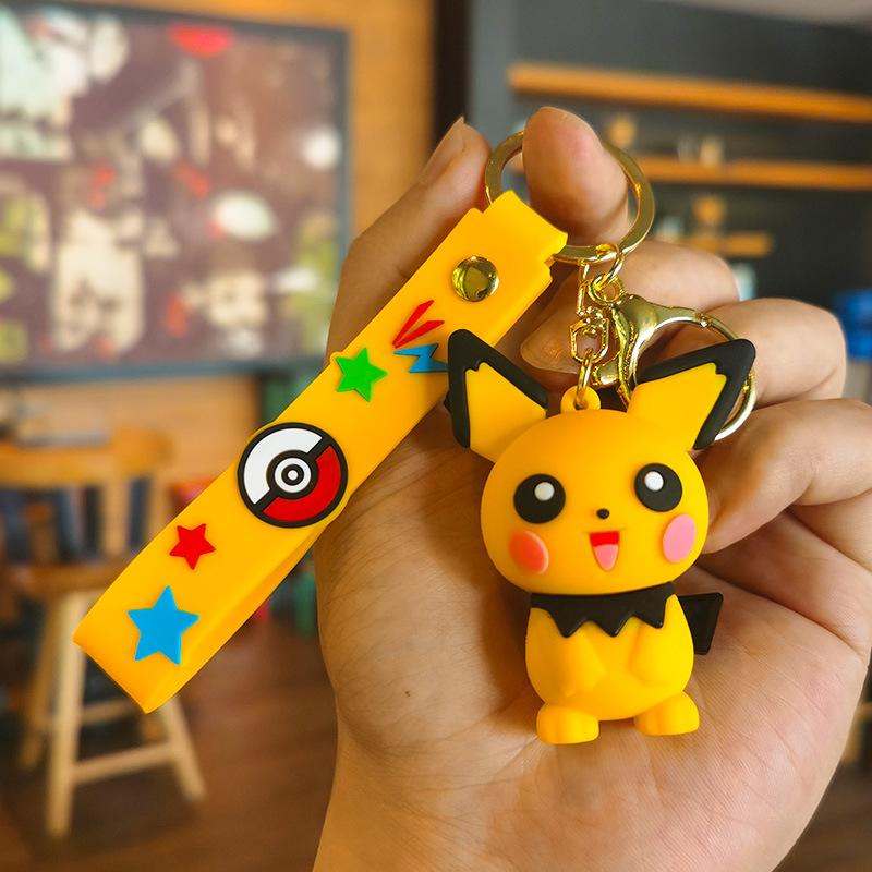 Pokémon Keychain Anime Doll Gengar Pikachu Plusle Minun Car Couple Backpack Desktop Decoration Toy Giftfashion Anime