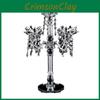 Artificial Crystal Sparkling Candle Holder Lotus Design For Daily Decor Home