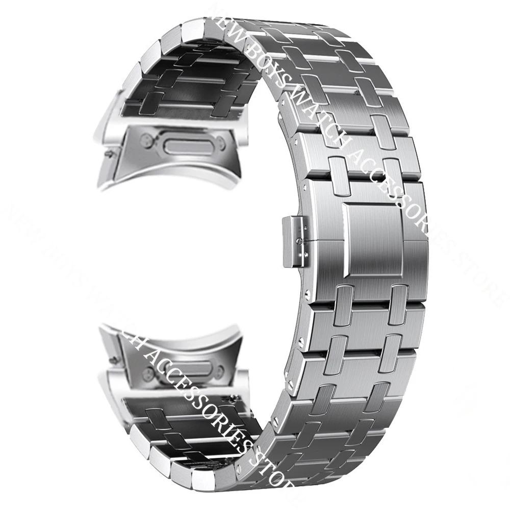 Luxus-Schnellwechselarmband für Samsung Galaxy Watch 7/6/5 40mm 44mm Edelstahlarmband für GALAXY 6Classic 43 47mm Lückenloses Band