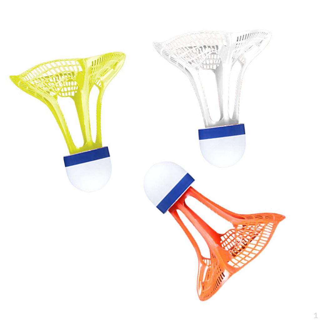 3 Pieces Windproof Badminton Shuttlecocks High Speed Training Balls for Parks