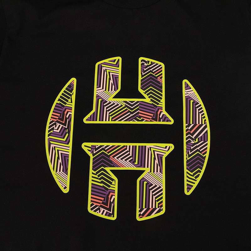 adidas Printed Round Neck Pullover Casual Short Sleeve Tee Men Tops Black GK1706