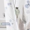 Embossed Butterflies & Watercolor Wildflowers Shower Curtain - Minimalist White, Waterproof Fabric, Textured Design With Hooks