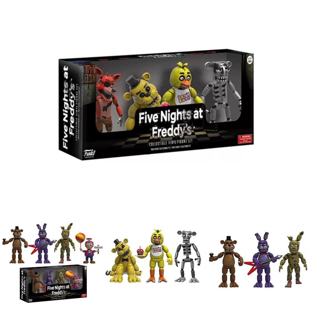 Nihai Koleksiyon İçin Çarpıcı 4 Adet Five Nights At Freddy's Pizza Simulator Aksiyon Figürü