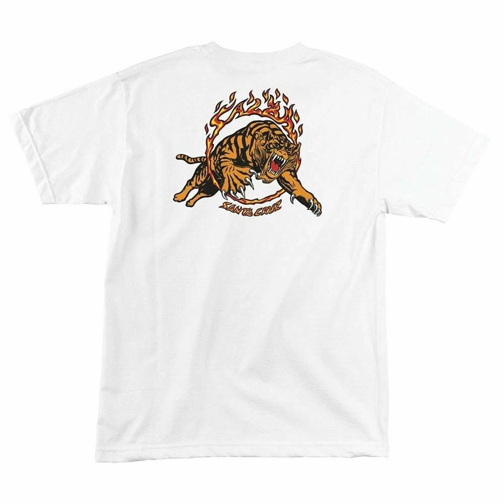 Santa Cruz Steve Alba SALBA TIGER Skateboard T Shirt WHITE S