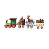 Christmas Train Decoration Wooden Festive Mini Train Ornament Xmas Train Centerpiece for Mantel Dining Table Happy New Year Gift