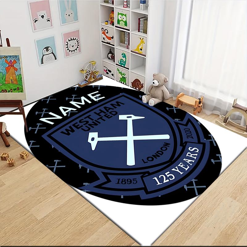 Custom Name Chelsea FC Crest Carpet Rug Customizable Soft Washable Anti-Slip Home Living Room Sofa Mats Personalized Rug. 0909218