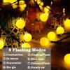 Solar Globe Ball LED String Lights 20/50/100 LED 8 Lighting Modes Wedding Fairy Light Christmas Garland Garden Party Decoration