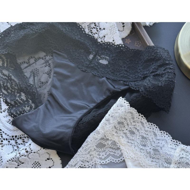 Ladies Spring and Summer Lace Deep V Senior Sense Ice Silk Lace Underwear