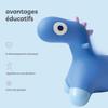 Quut Süßer Hoppi Dino Kosmisch Blau Dinosaurier Indoor Balance Plüsch Alter Baby Kindergarten Eingang Zuhause Spielen Mitfahrspielzeug, Spielset, Ball, Spielzeug, 2, 3, 4,