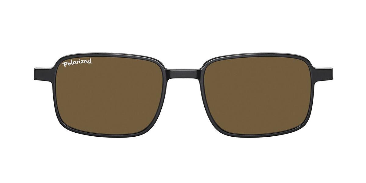 Солнцезащитные очки Smartbuy Collection Morph Clip On Only Polarized Clip Mc93 3 Fashion Unisex с прямой оправой, матово-черного цвета 54-19-00