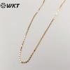 WT-BFN058 Unique Korea Handmade Brass Chain With 18k Real Gold Plated Resist Tarnishale Beads Metal Necklace Jewelry