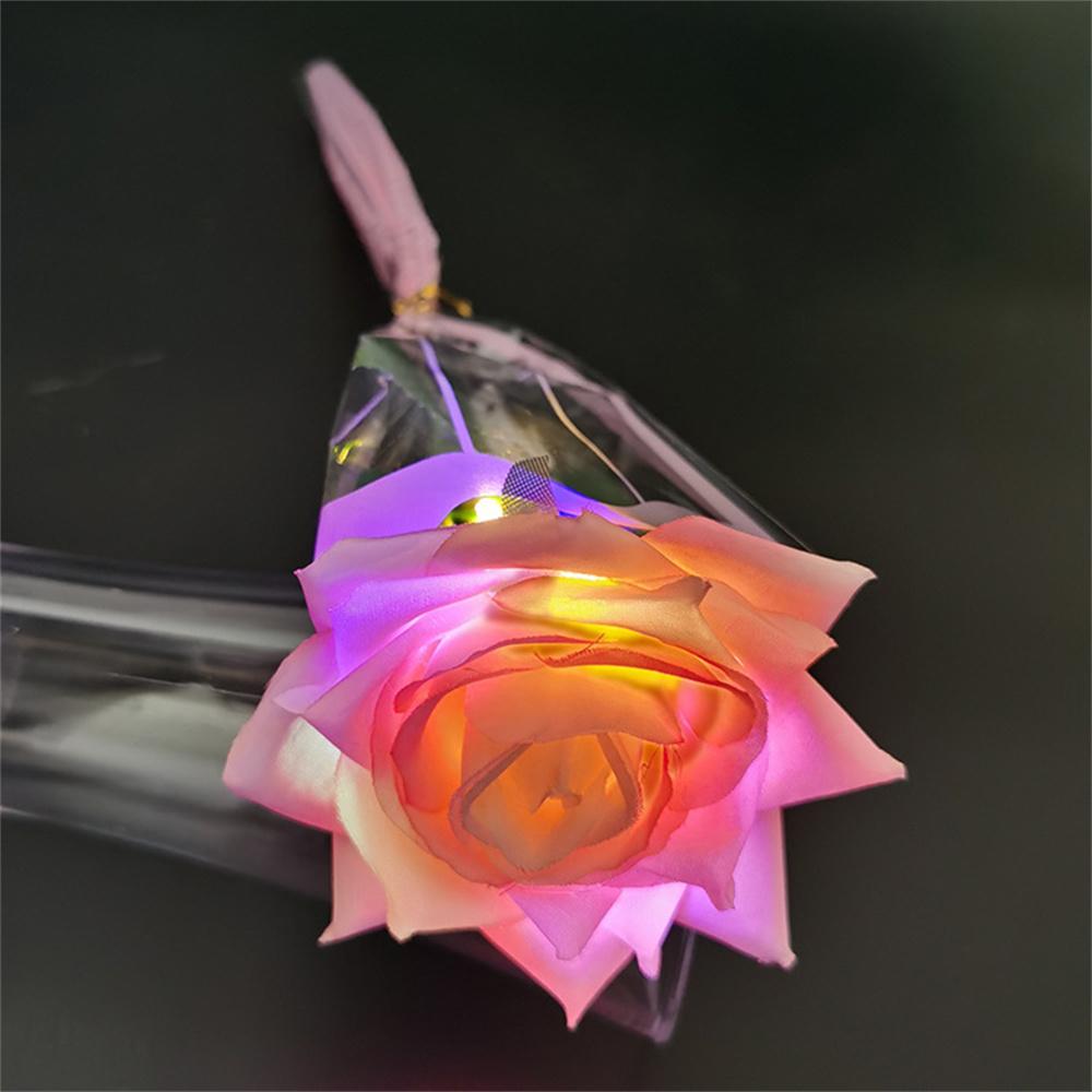 LED Glowing Rose Simulation Flower With String Lights For Christmas Anniversary Birthday Valentine's Day Gift Artificial Flower
