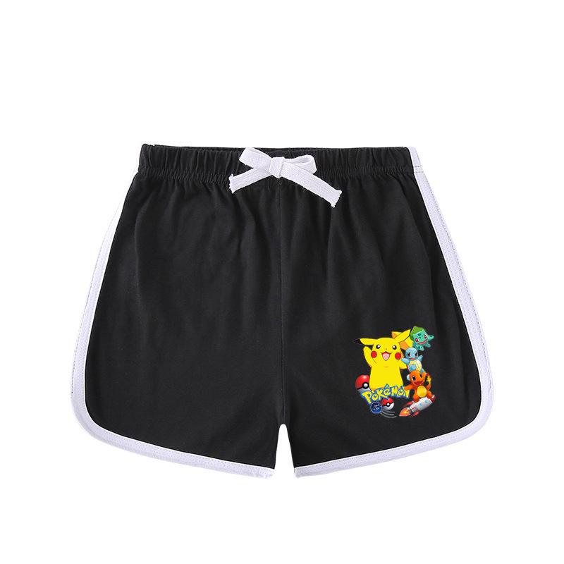 Pikachu Kids' Summer 2023 Short Sleeve T-shirt & Shorts Two-Piece Set