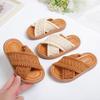 Mädchen-Sandalen mit einem Riemen und Kreuzgeflecht - Frühjahr/Sommer Kollektion 2026, Rutschfest, Bequeme Strandschuhe
