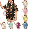 Kids Casual Short Sleeve Top and Shorts Set Animal Print Comfortable Lightweight Summer Outfit for Boys and Girls Soft Fabric