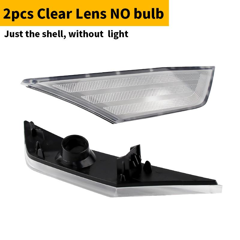 

2Pcs For HONDA CIVIC 2016 2017 2018 2019 2020 2021 HO2551127 Smoked Side Marker Fender Light Lamp Cover Shell Car Accessories Clear lens No bulb