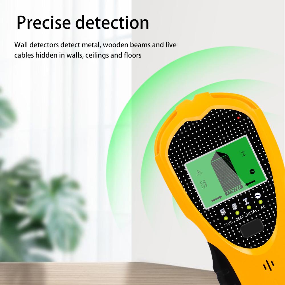 LCD Display Metal Detector 4 In 1 Multifunctional Wall Detector Wood Stud AC Wires Detection Metal Scanner Finder for Decoration