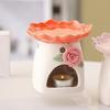 Ceramic Flower Aromatherapy Stove Heat Resistant Heating Incense Device Candle Stove  Yoga Room