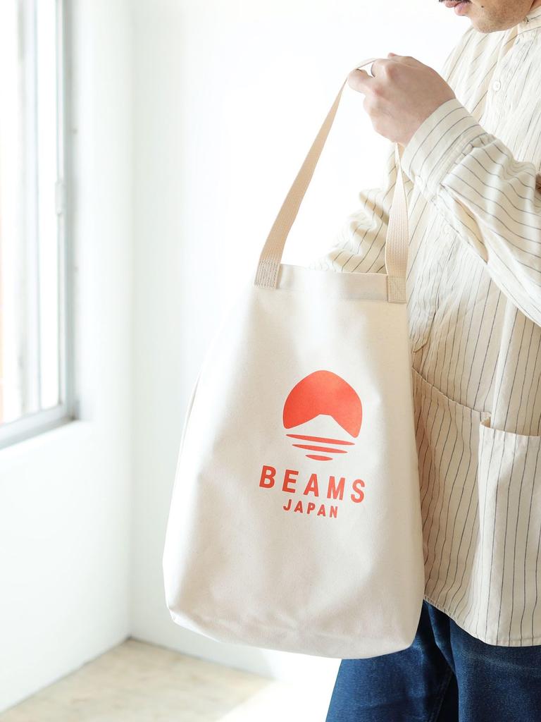 Beams Japan Campus Bag, evergreen works Custom Logo Tote Bag, Ink Black, Free Size
