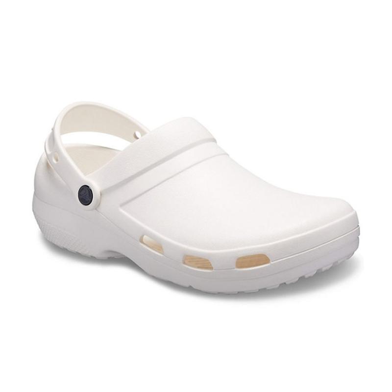 Crocs Specialist II Clog 2nd Generation EVA Casual and Comfortable Flat Sandals Unisex White