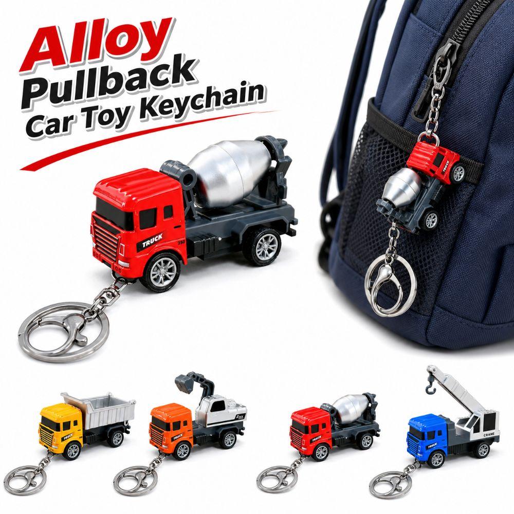 Movable Wheels Pullback Car Toy Pendant Cartoon Truck Key Pendant Adults Children Toy
