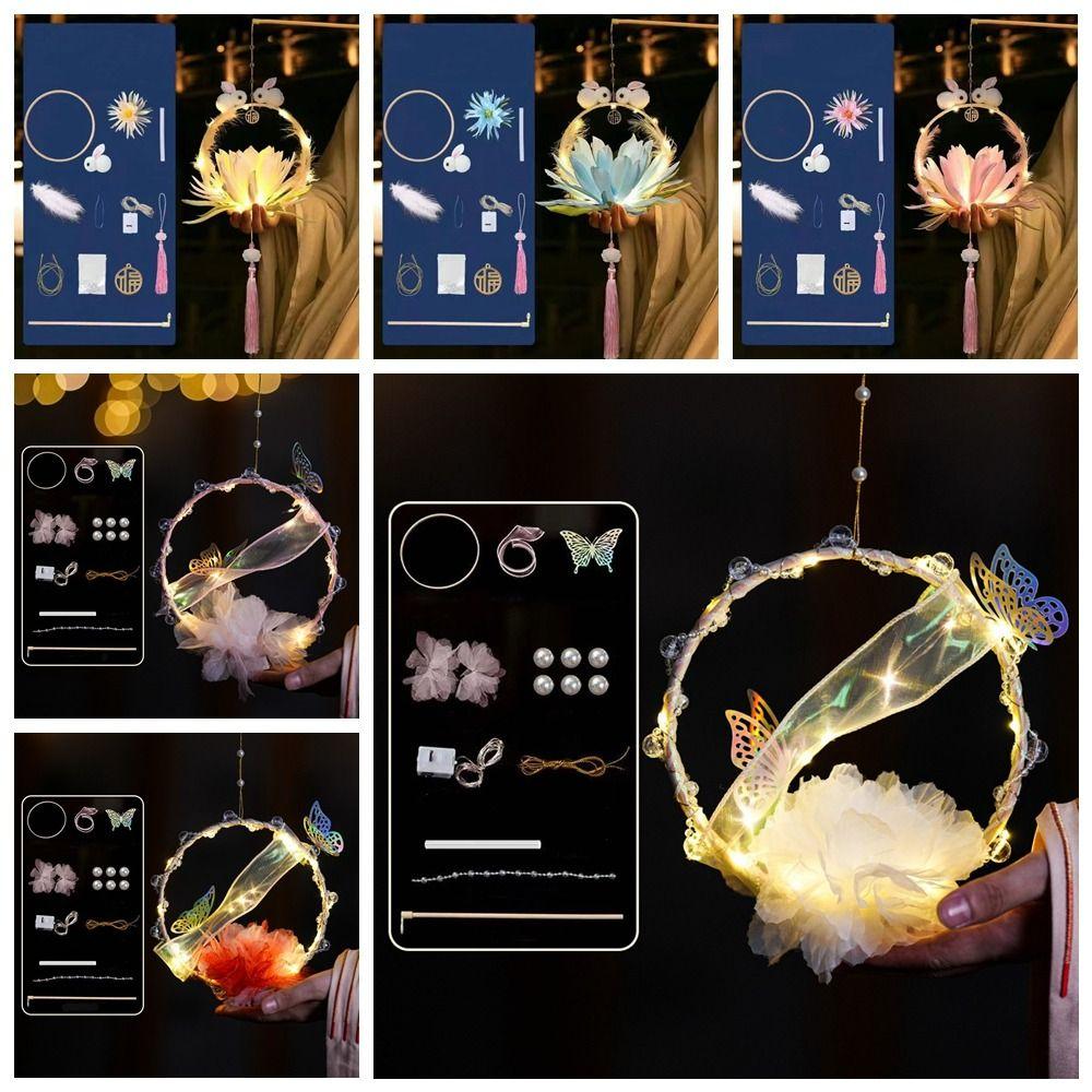Handmade Mid-Autumn Festival Lantern DIY DIY Material Bag Light-Up Butterfly Lantern  Toy