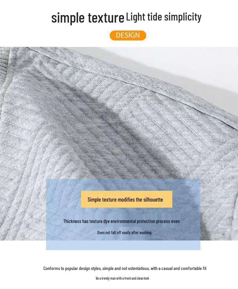 2026 New Autumn Retro Solid Color Loose Fit Versatile Casual Jacket Trendy American Men's Hoodie