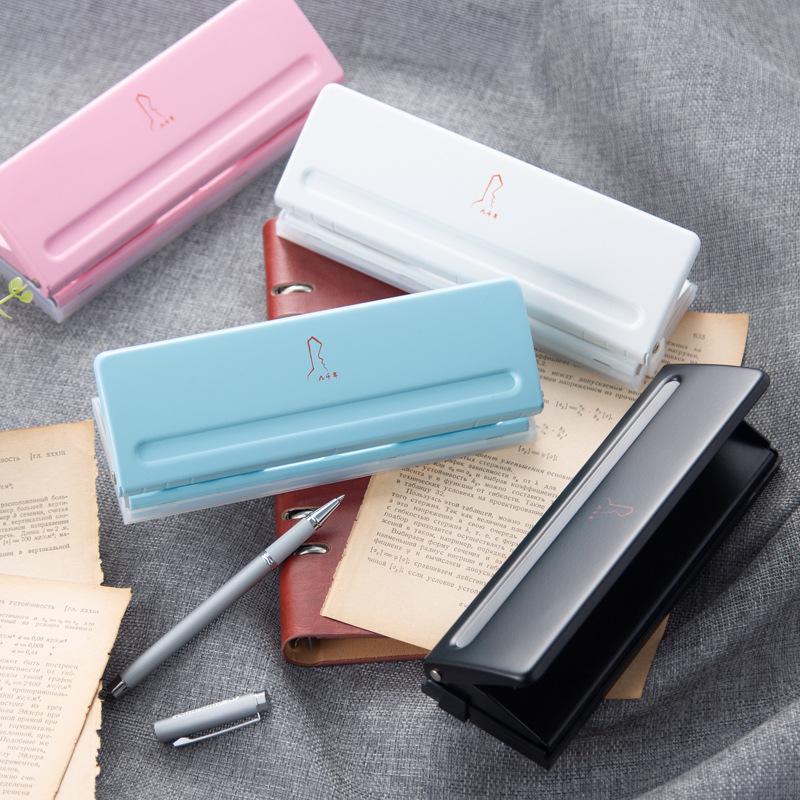 Adjustable 6-Hole Portable Loose-Leaf Notebook Paper Puncher