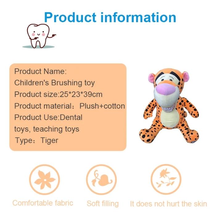 

Стоматологическая практика, плюшевая модель зубов с зубной щеткой, кукла, чистящая модель для детей, детские подарки, обучение чистке зубов