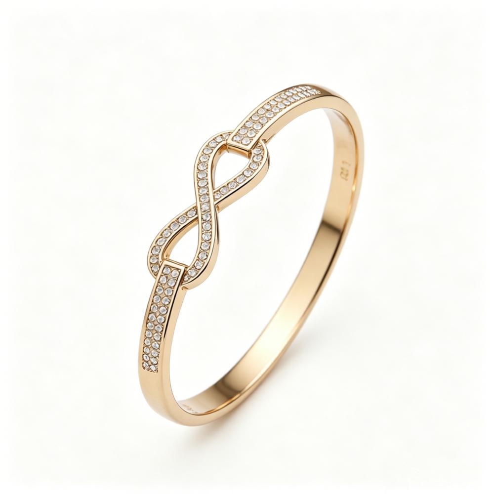 Alloy Bracelets Woman Bangle Zircon for Woman Golden Love Crystal Wedding Feminina Luxury Jewellery Gifts