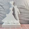 3D Candlestick Silicone Mold Couple Love Heart Candle Base Molds Gypsum Candle Holder Mould Home Decorations Moulds
