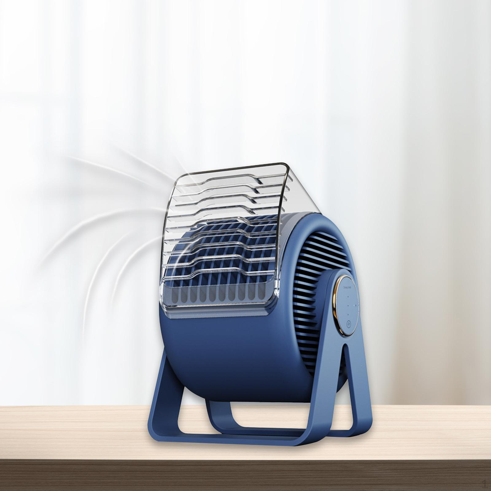 

Desktop Air Circulation Fan Desk 6.7x5.3x4inch Cooling USB Rechargeable Personal for синій