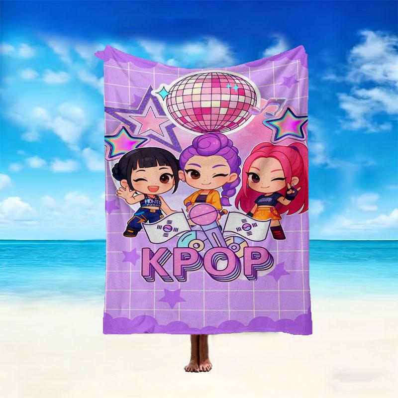 Coperta Demon Hunters Kpop Leggera Coperta Plaid Stampata per Divano, Letto, Auto, Un Regalo Sincero per la Tua Famiglia e i Tuoi Amici