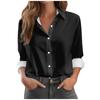 Women's Loose Fashion Shirts Solid Color Band Collar Long Sleeve Shirts Slim Tops