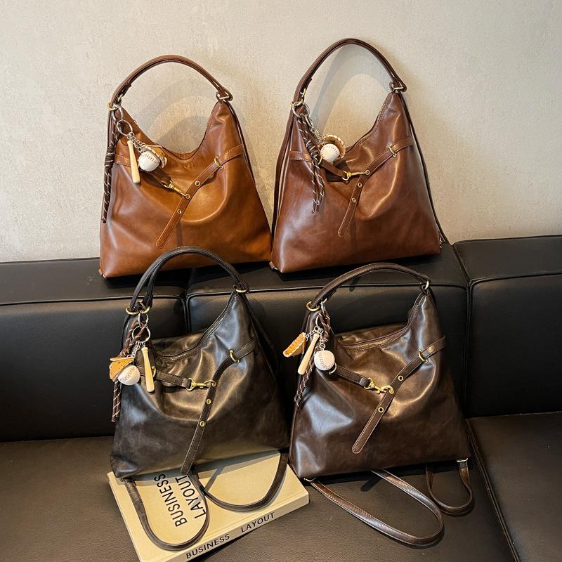 Casual Retro Commuter Tote Bag Women's Large-capacity Spring New Fashion Shoulder Bag Lightweight Backpack