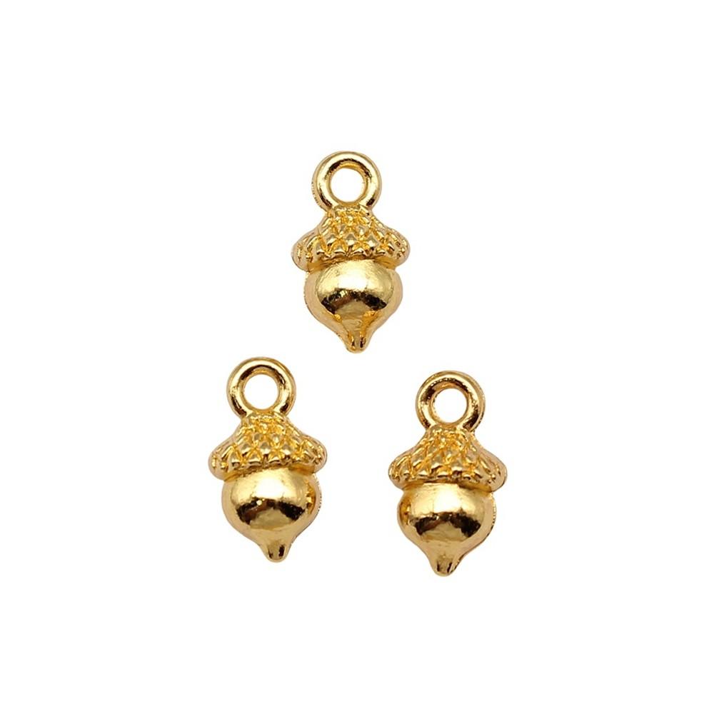 Acorn Charms Christmas Tree Pendants For Forest Nature Themed Jewelry