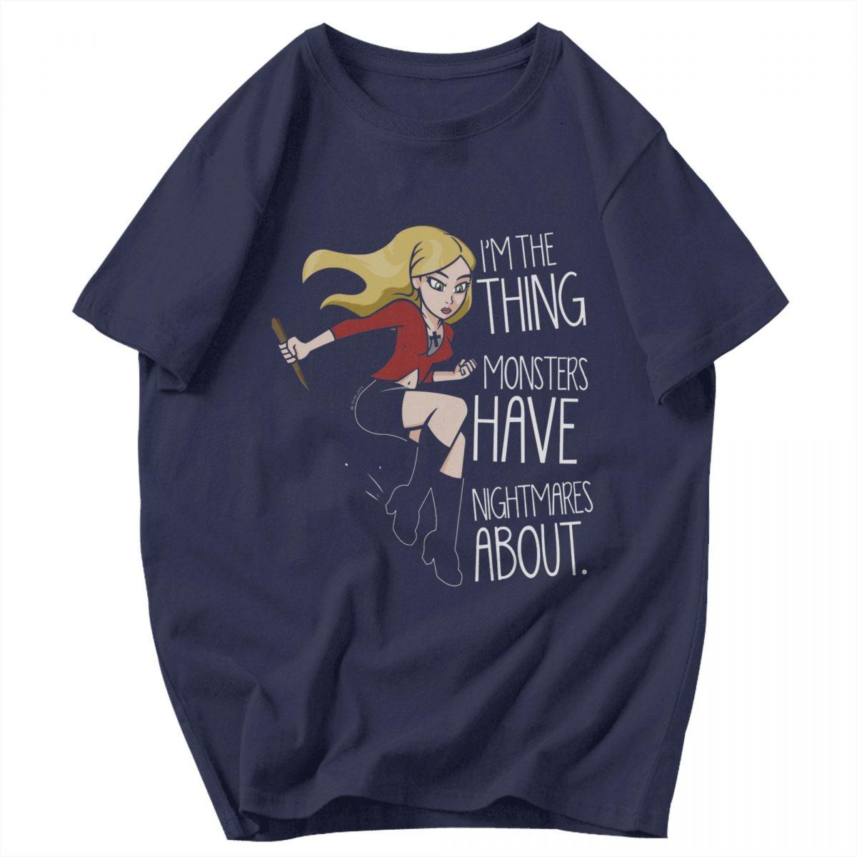 

Men T Shirt Buffy The Vampire Slayer Cartoon Unique Y2K Graphic Quality Unisex Clothes T Shirts 4XL