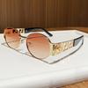 Fan Jia J metal oval full frame sunglasses Internet celebrity street shot sunglasses retro photo sunglasses