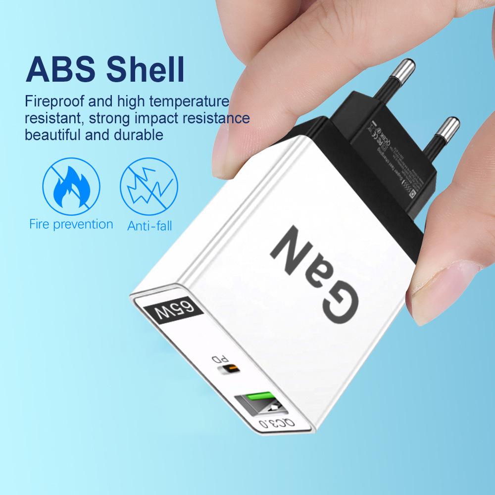 PD33W QC3.0 GaN Multi-Port Fast Charger European Standard 9V 12V