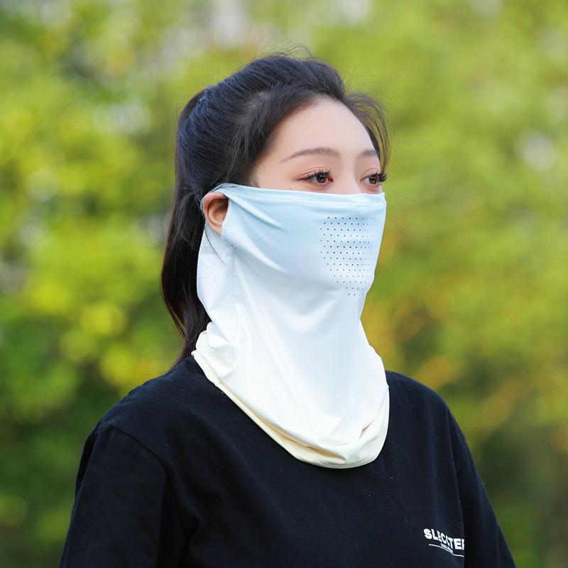 Gradient Colors Breathable Soft Ice Silk Uv Sun Protection Face Mask Summer Outdoor Cycling Hiking Unisex Face Scarf