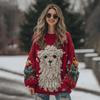 2025 Bestseller: Women's 3D Print Halloween Round Neck Loose Sweatshirt - Soft & Casual