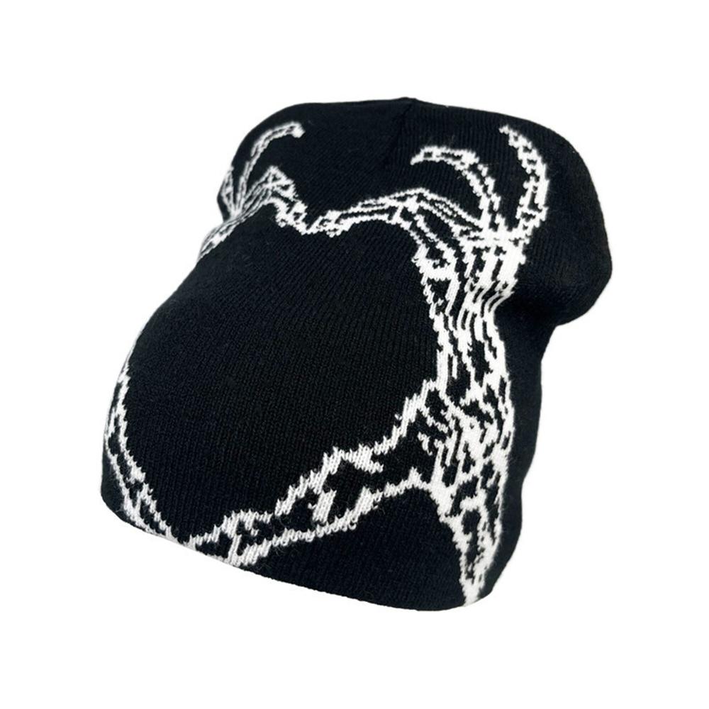 1PC Couple s Flowered Hats Are Fashionable And Versatile Knitted Woolen Hats Are Cold Hats For Keeping Warm In Autumn And Winter белый