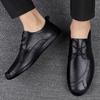 Genuine Leather Business Formal Shoes Luxury Brand Cow Leather Mens Shoes Upscale Men Casual Shoes British Style Leather Shoes